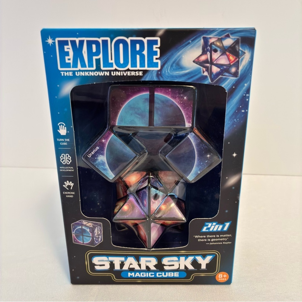 Star Sky Magic Cube 2-in-1 Fidget Toy New in Box
